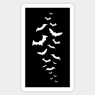 Flock of Bats (White) Sticker